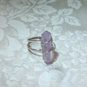 Vintage Amethyst Crystal Ring, Size 6.25